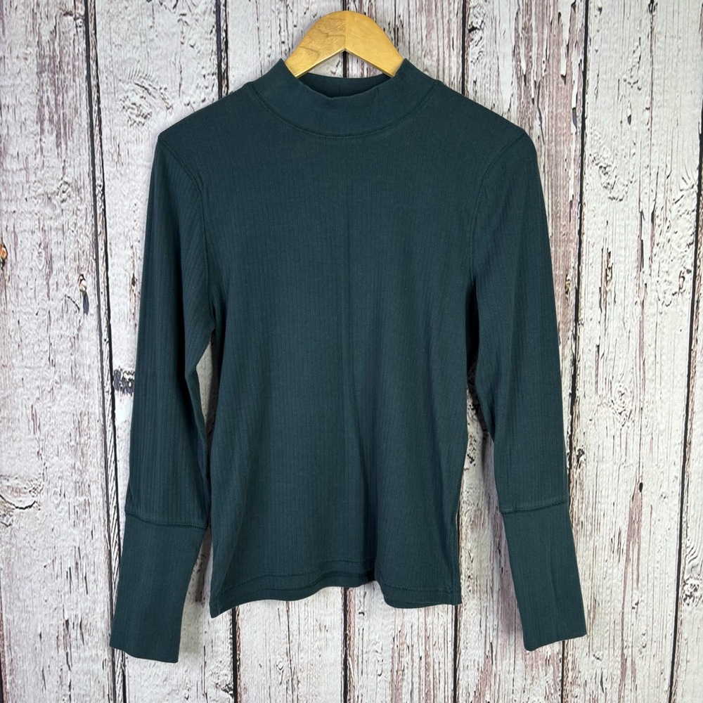 Free People Intimately The Rickie Mock Neck Top Long Sleeve XL* *Measure!* Green